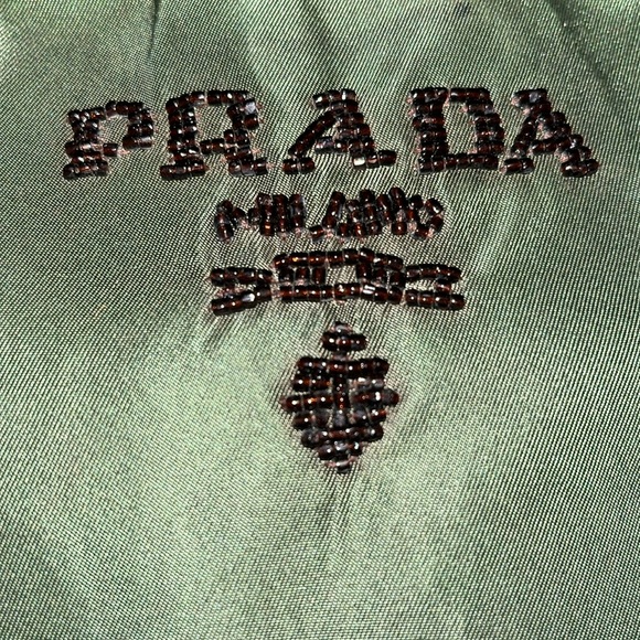 Authentic PRADA MILANO Green Nylon Tote Bag💚VERY RARE 💚 - Picture 12 of 16